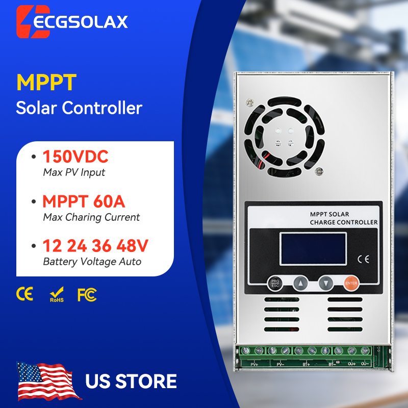 Drone Solar Charger - ECGSOLAX 60A MPPT Solar-Laderegler 12V 24V
